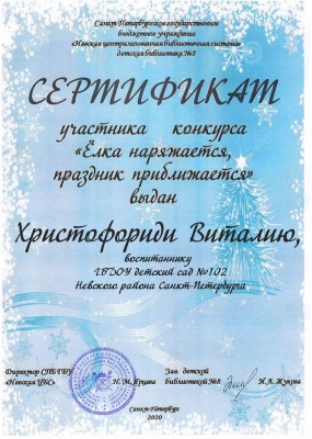 043 сертификат Христофориди